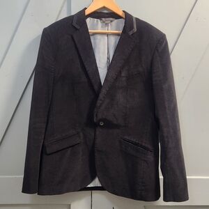 Armani Exchange Black Velvet Formal Blazer Jacket Men's L Party Evening Wear